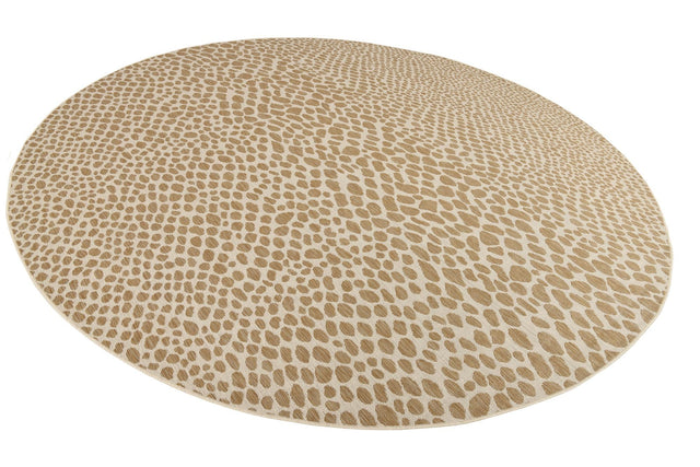 Dark Beige 10' 8 x 10' 8 Jill Zarin Outdoor Round Area Rug Weather Resistant for Patio, Deck, Terrace, Balcony, Porch Durable 100% Polypropylene Carpet for Outside for Sale at Rug Engine