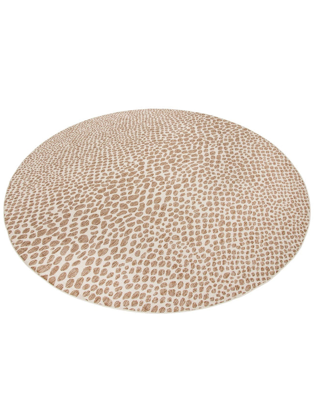 Dark Beige 13' 1 x 13' 1 Jill Zarin Outdoor Round Area Rug Weather Resistant for Patio, Deck, Terrace, Balcony, Porch Durable 100% Polypropylene Carpet for Outside for Sale at Rug Engine