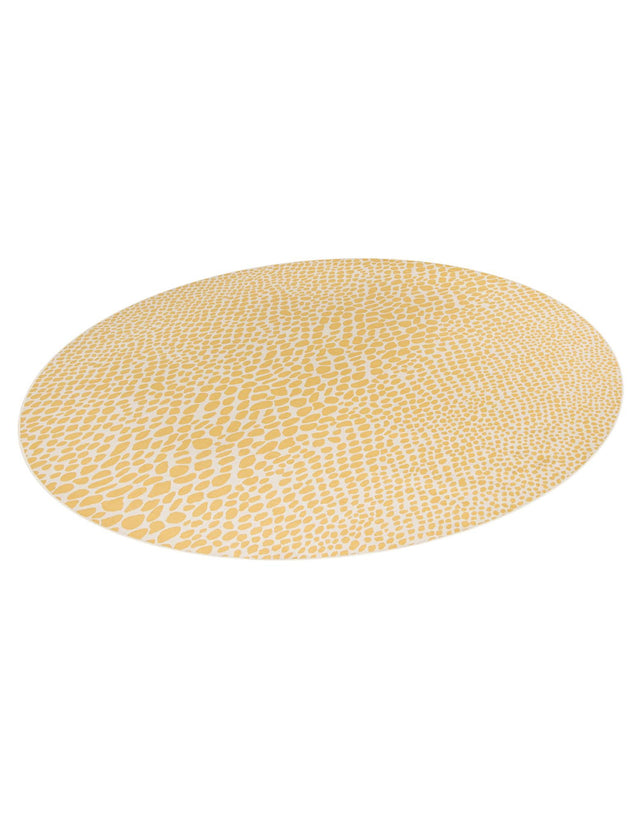 Yellow Ivory 13' 1 x 13' 1 Jill Zarin Outdoor Round Area Rug Weather Resistant for Patio, Deck, Terrace, Balcony, Porch Durable 100% Polypropylene Carpet for Outside for Sale at Rug Engine