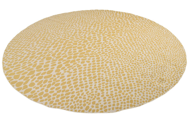 Yellow Ivory 13' 1 x 13' 1 Jill Zarin Outdoor Round Area Rug Weather Resistant for Patio, Deck, Terrace, Balcony, Porch Durable 100% Polypropylene Carpet for Outside for Sale at Rug Engine