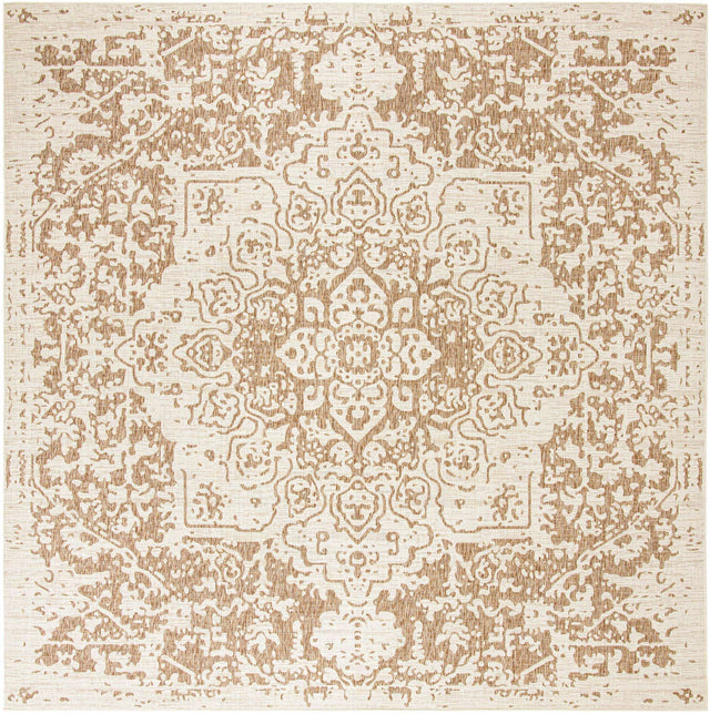 Beige 13' 1 x 13' 1 Jill Zarin Outdoor Square Area Rug Weather Resistant for Patio, Deck, Terrace, Balcony, Porch Durable 100% Polypropylene Carpet for Outside for Sale at Rug Engine
