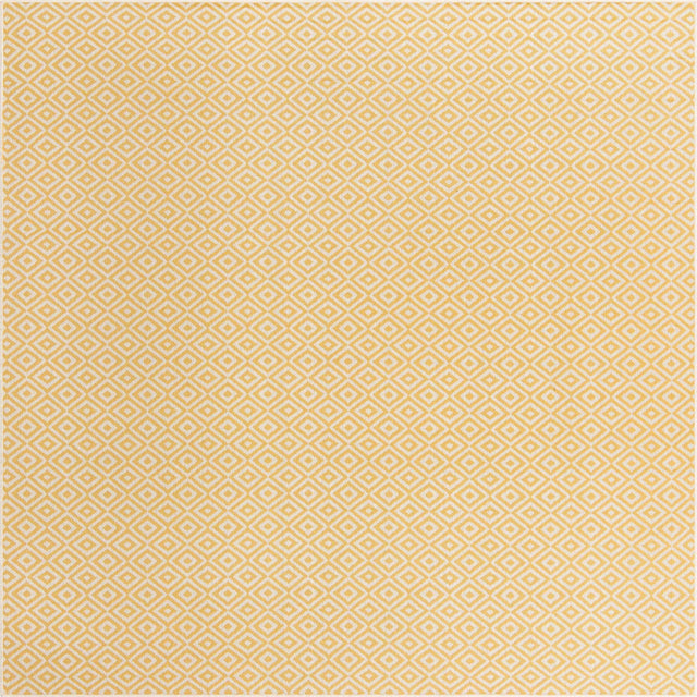 Yellow Ivory 10' 8 x 10' 8 Jill Zarin Outdoor Square Area Rug Weather Resistant for Patio, Deck, Terrace, Balcony, Porch Durable 100% Polypropylene Carpet for Outside for Sale at Rug Engine