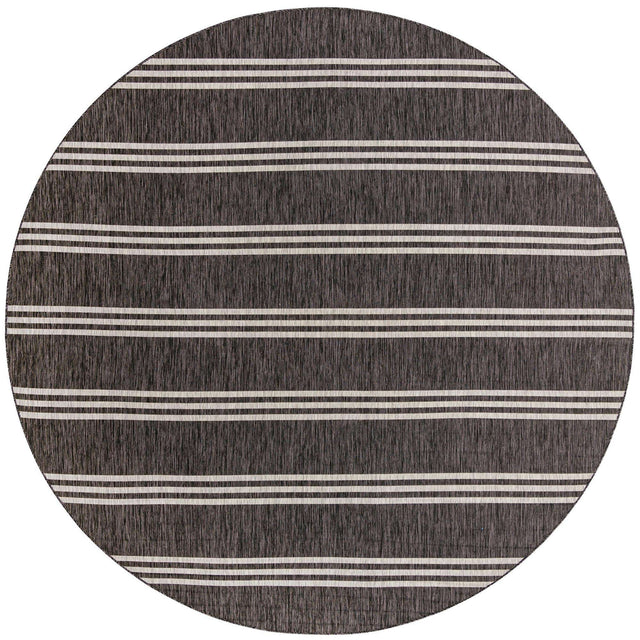 Charcoal 10' 8 x 10' 8 Jill Zarin Outdoor Round Area Rug Weather Resistant for Patio, Deck, Terrace, Balcony, Porch Durable 100% Polypropylene Carpet for Outside for Sale at Rug Engine