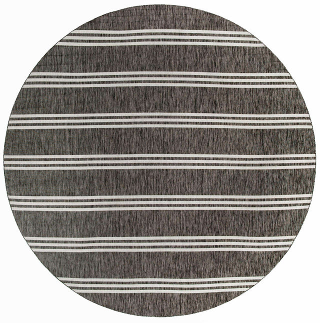 Charcoal 13' 1 x 13' 1 Jill Zarin Outdoor Round Area Rug Weather Resistant for Patio, Deck, Terrace, Balcony, Porch Durable 100% Polypropylene Carpet for Outside for Sale at Rug Engine