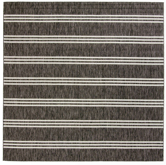 Charcoal 10' 8 x 10' 8 Jill Zarin Outdoor Square Area Rug Weather Resistant for Patio, Deck, Terrace, Balcony, Porch Durable 100% Polypropylene Carpet for Outside for Sale at Rug Engine