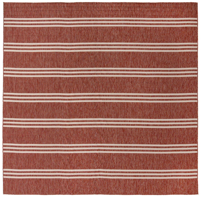 Rust Red 13' 1 x 13' 1 Jill Zarin Outdoor Square Area Rug Weather Resistant for Patio, Deck, Terrace, Balcony, Porch Durable 100% Polypropylene Carpet for Outside for Sale at Rug Engine