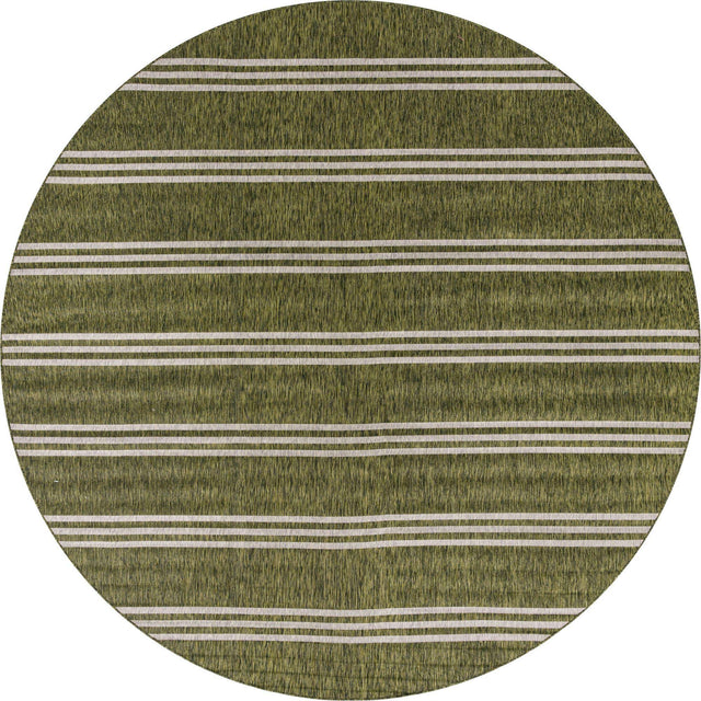 Green 13' 1 x 13' 1 Jill Zarin Outdoor Round Area Rug Weather Resistant for Patio, Deck, Terrace, Balcony, Porch Durable 100% Polypropylene Carpet for Outside for Sale at Rug Engine