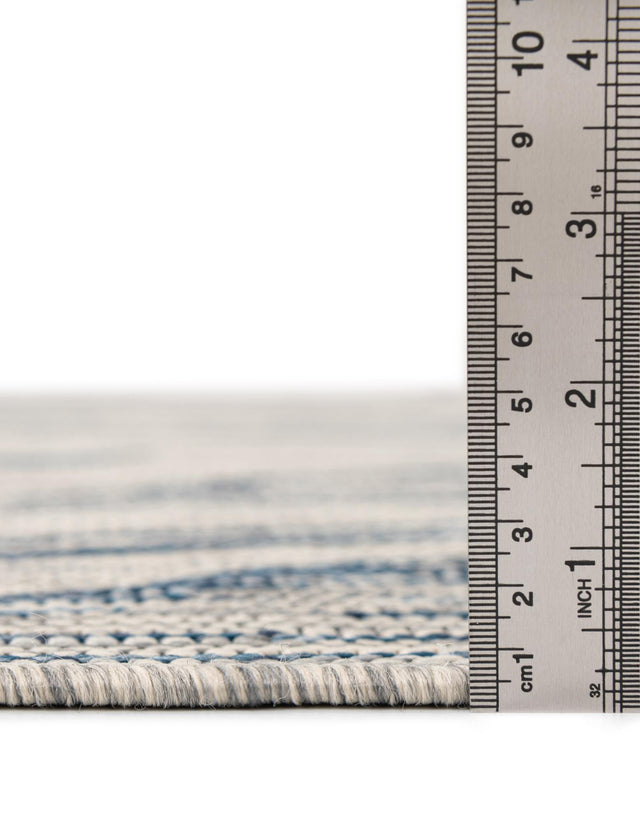 Light Gray 10' 8 x 10' 8 Outdoor Botanical Square Area Rug Weather Resistant for Patio, Deck, Terrace, Balcony, Porch Polypropylene Garden Floral Tropical Carpet for Sale at Rug Engine