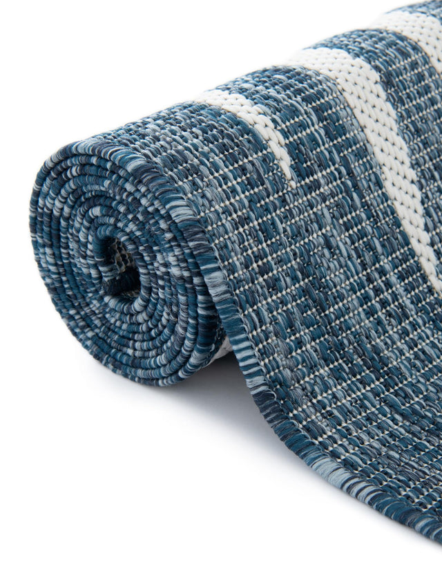 Blue 13' 1 x 13' 1 Outdoor Botanical Square Area Rug Weather Resistant for Patio, Deck, Terrace, Balcony, Porch Polypropylene Garden Floral Tropical Carpet for Sale at Rug Engine