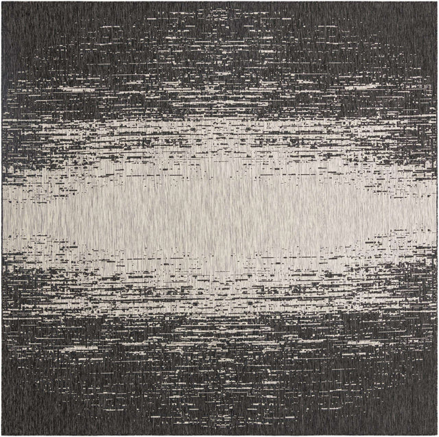Charcoal Gray 10' 8 x 10' 8 Outdoor Modern Square Area Rug Weather Resistant for Patio, Deck, Terrace, Balcony, Porch 100% Polypropylene Modern Outside Carpet for Sale at Rug Engine