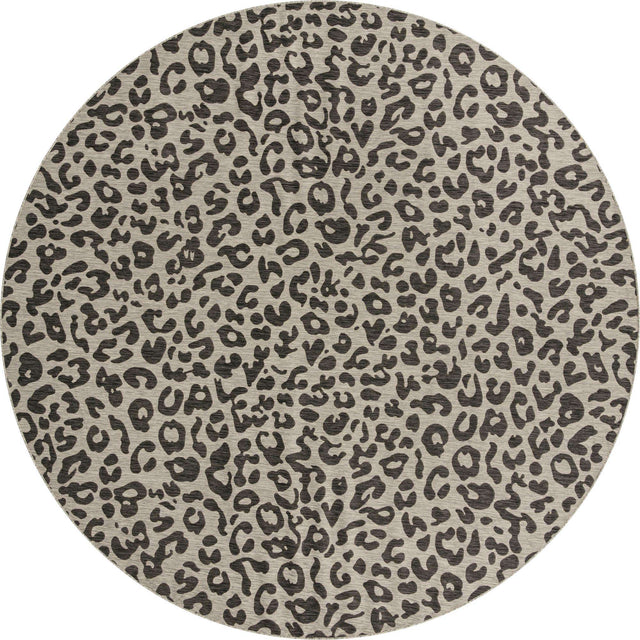 Light Gray 13' 1 x 13' 1 Outdoor Safari Round Area Rug Weather Resistant for Patio, Deck, Terrace, Balcony, Porch Animal Print Wildlife Nature Carpet for Sale at Rug Engine