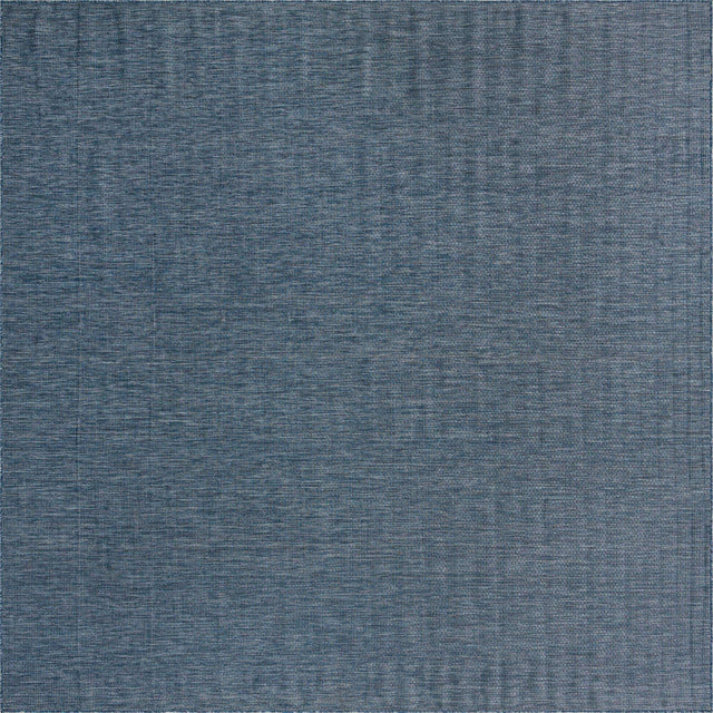 Blue 13' 1 x 13' 1 Outdoor Solid Square Area Rug Weather Resistant for Patio, Deck, Terrace, Balcony, Porch 100% Polypropylene Minimalist Waterproof Carpet for Sale at Rug Engine