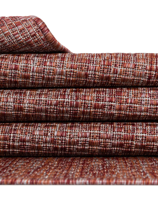 Rust Red 10' 8 x 10' 8 Outdoor Solid Square Area Rug Weather Resistant for Patio, Deck, Terrace, Balcony, Porch 100% Polypropylene Minimalist Waterproof Carpet for Sale at Rug Engine