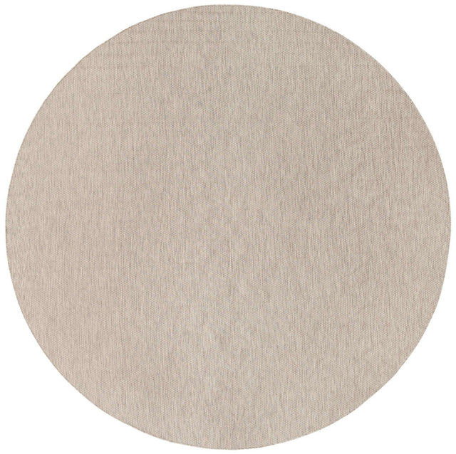 Light Gray 13' 1 x 13' 1 Outdoor Solid Round Area Rug Weather Resistant for Patio, Deck, Terrace, Balcony, Porch 100% Polypropylene Minimalist Waterproof Carpet for Sale at Rug Engine