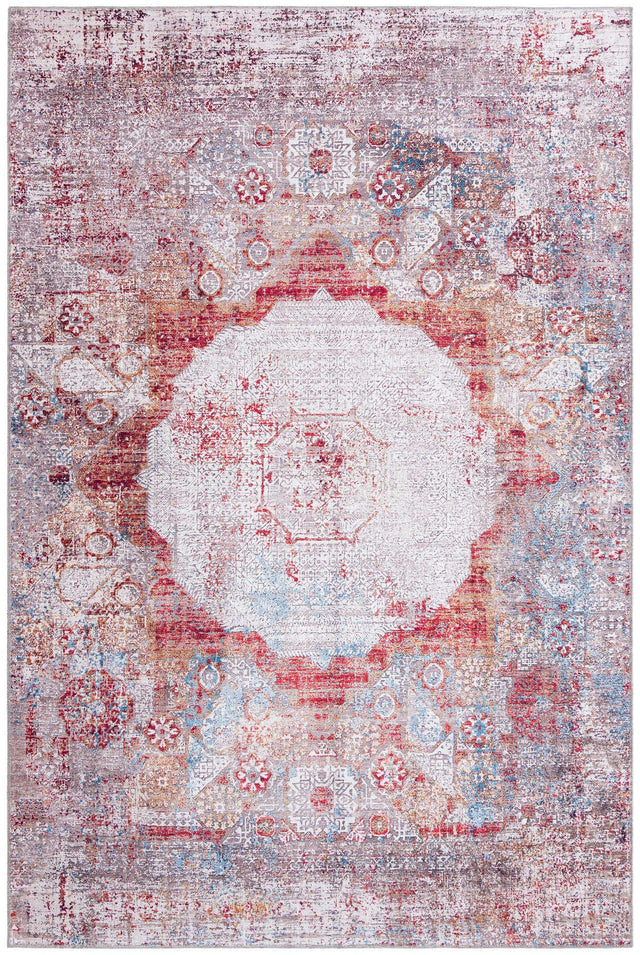 Washable Multicolor 6' x 9' Yara Rectangle Area Rug Easy to Clean Stain Resistant & Durable Polyester & Chenille Carpet for Sale at Rug Engine