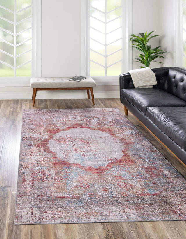 Washable Multicolor 7' 10 x 10' Yara Rectangle Area Rug Easy to Clean Stain Resistant & Durable Polyester & Chenille Carpet for Sale at Rug Engine