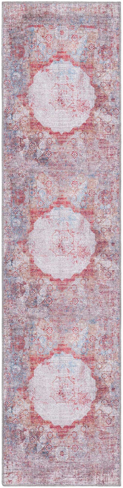 Washable Multicolor 2' x 8' Yara Runner Area Rug Easy to Clean Stain Resistant & Durable Polyester & Chenille Carpet for Sale at Rug Engine