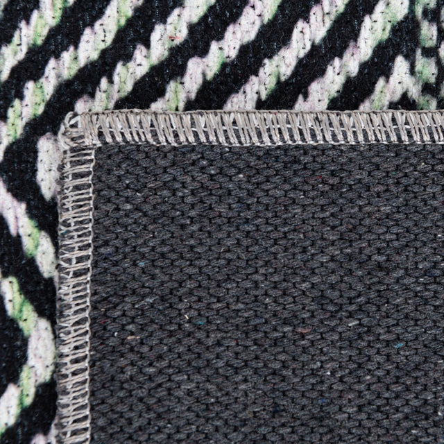 Washable Green 2' 7 x 10' Yara Runner Area Rug Easy to Clean Stain Resistant & Durable Polyester & Chenille Carpet for Sale at Rug Engine