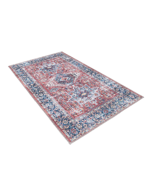 Washable Rust Red 2' x 3' Yara Rectangle Area Rug Easy to Clean Stain Resistant & Durable Polyester & Chenille Carpet for Sale at Rug Engine