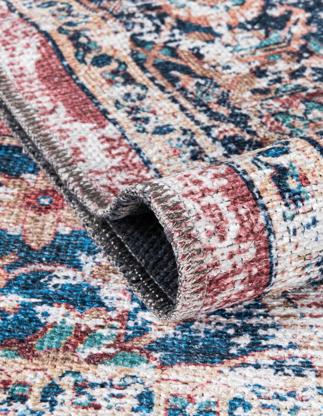 Washable Navy Blue 4' x 6' Yara Rectangle Area Rug Easy to Clean Stain Resistant & Durable Polyester & Chenille Carpet for Sale at Rug Engine