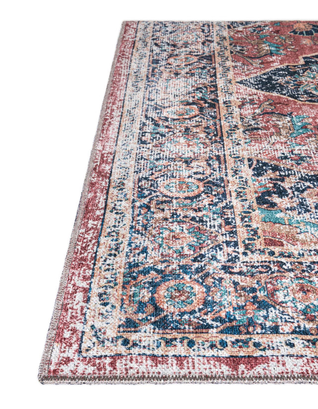 Washable Navy Blue 4' x 6' Yara Rectangle Area Rug Easy to Clean Stain Resistant & Durable Polyester & Chenille Carpet for Sale at Rug Engine