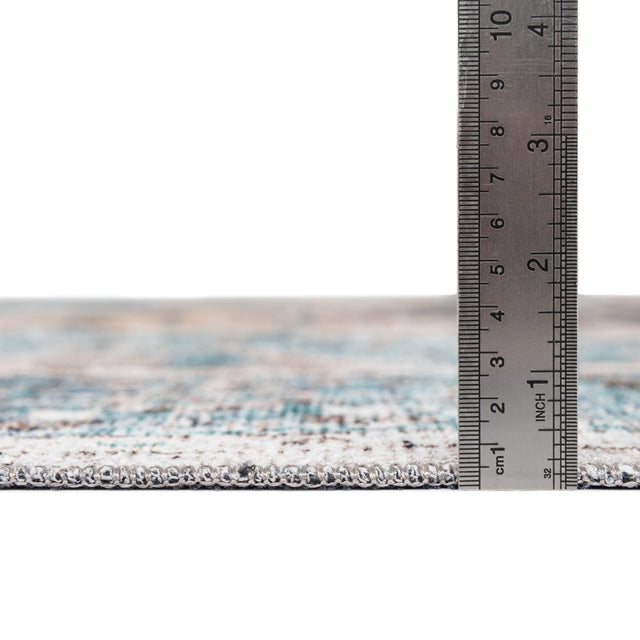 Washable Seaglass 7' 10 x 7' 10 Yara Octagon Area Rug Easy to Clean Stain Resistant & Durable Polyester & Chenille Carpet for Sale at Rug Engine
