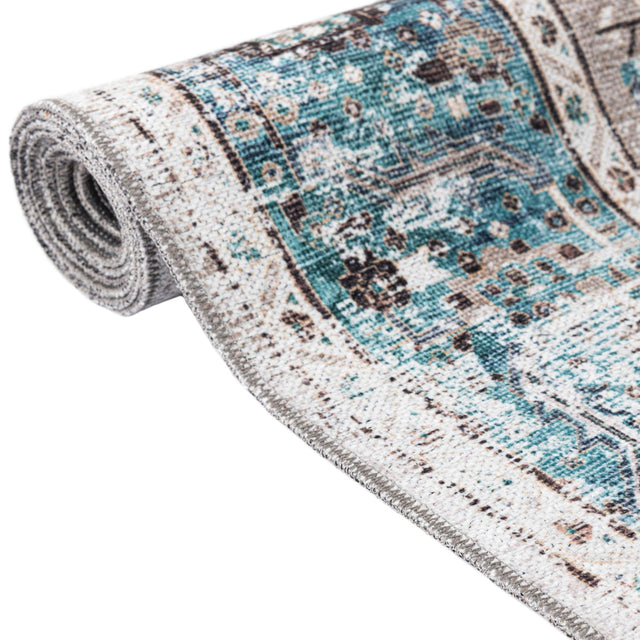 Washable Seaglass 5' x 5' Yara Octagon Area Rug Easy to Clean Stain Resistant & Durable Polyester & Chenille Carpet for Sale at Rug Engine