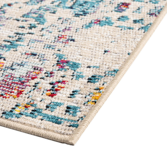 Ivory 2' x 6' Charm Runner Area Rug 100% Polypropylene With Jute Backing Traditional Vintage Distressed Look Carpet for Living Rooms Dining Office Space for Sale at Rug Engine