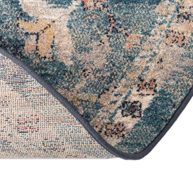 Blue 7' 10 x 10' 2 Lola Oval Area Rug Polypropylene With Jute Backing Traditional Pattern Easy Clean Carpet for Home Interior Design for Sale at Rug Engine