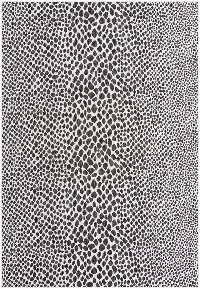 Black 7' 10 x 11' Jill Zarin Outdoor Rectangle Area Rug Weather Resistant for Patio, Deck, Terrace, Balcony, Porch Durable 100% Polypropylene Carpet for Outside for Sale at Rug Engine