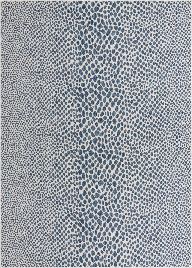 Blue 10' x 14' 1 Jill Zarin Outdoor Rectangle Area Rug Weather Resistant for Patio, Deck, Terrace, Balcony, Porch Durable 100% Polypropylene Carpet for Outside for Sale at Rug Engine