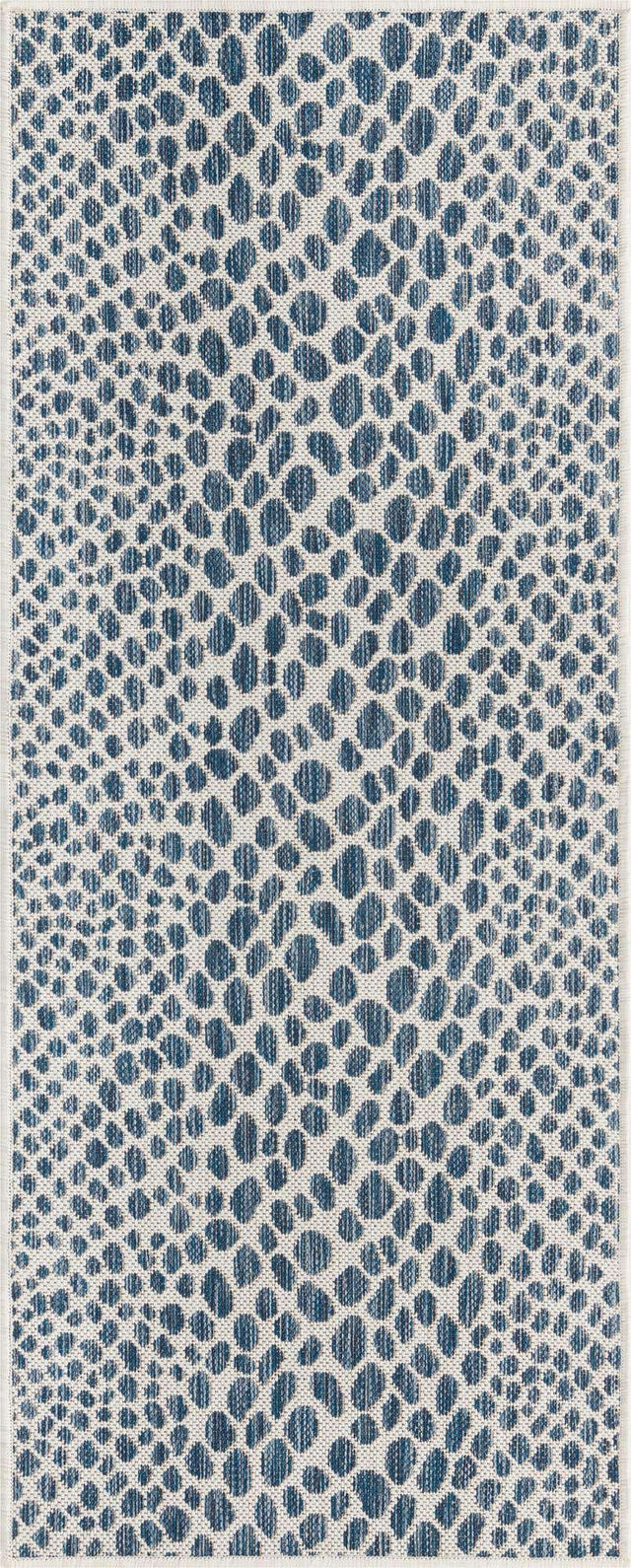Blue 2' x 5' 3 Jill Zarin Outdoor Runner Area Rug Weather Resistant for Patio, Deck, Terrace, Balcony, Porch Durable 100% Polypropylene Carpet for Outside for Sale at Rug Engine