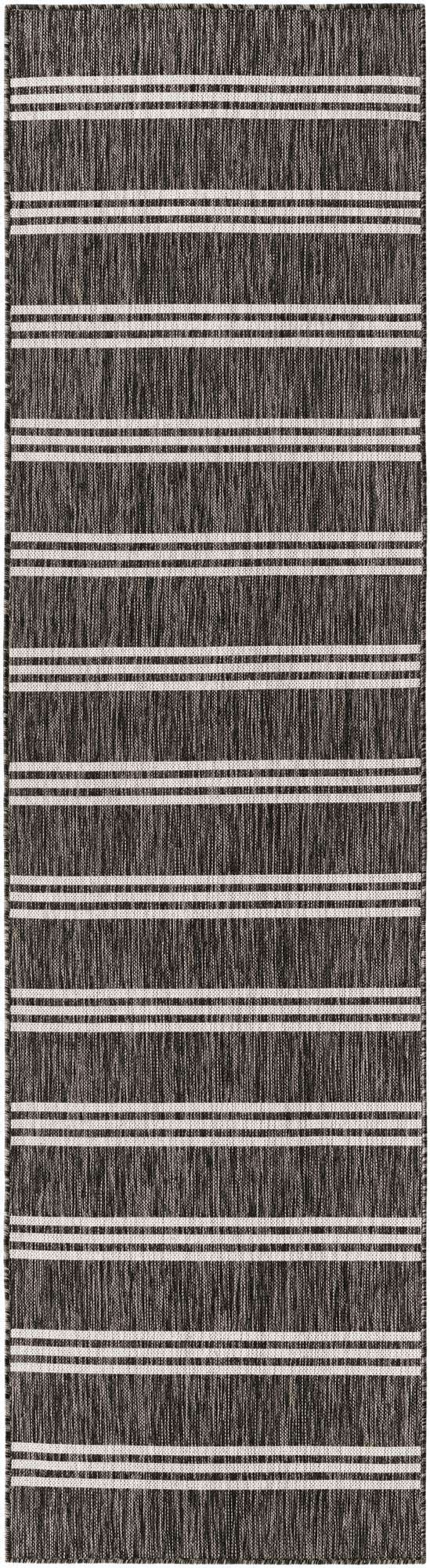 Charcoal 2' 7 x 10' Jill Zarin Outdoor Runner Area Rug Weather Resistant for Patio, Deck, Terrace, Balcony, Porch Durable 100% Polypropylene Carpet for Outside for Sale at Rug Engine