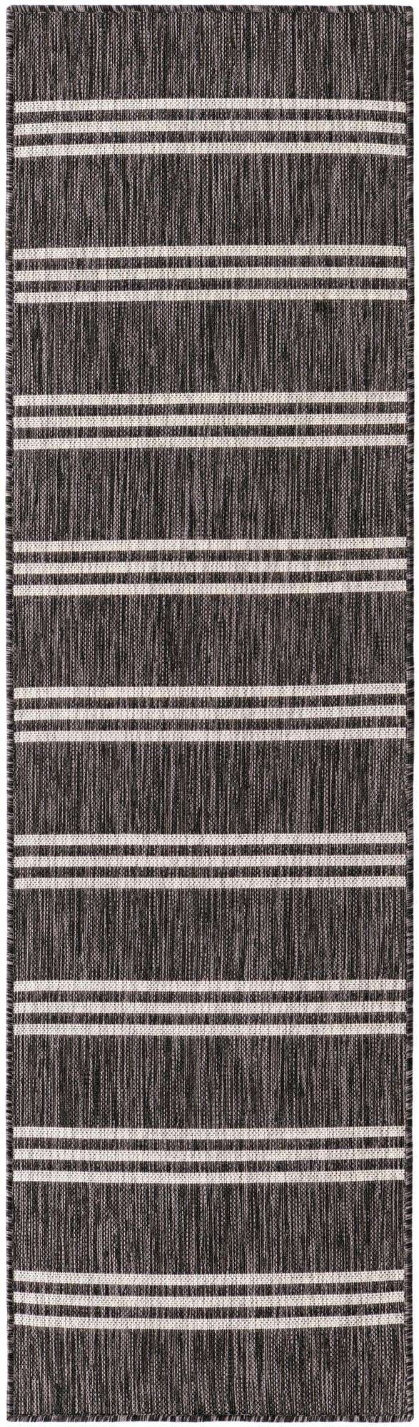 Charcoal 2' x 7' 1 Jill Zarin Outdoor Runner Area Rug Weather Resistant for Patio, Deck, Terrace, Balcony, Porch Durable 100% Polypropylene Carpet for Outside for Sale at Rug Engine