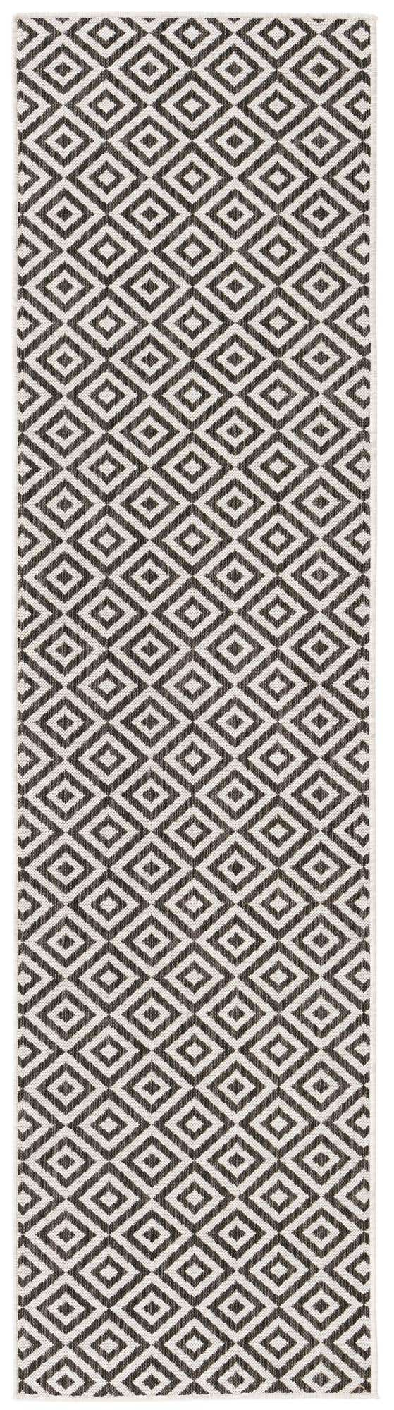 Charcoal Gray 2' 7 x 10' Jill Zarin Outdoor Runner Area Rug Weather Resistant for Patio, Deck, Terrace, Balcony, Porch Durable 100% Polypropylene Carpet for Outside for Sale at Rug Engine
