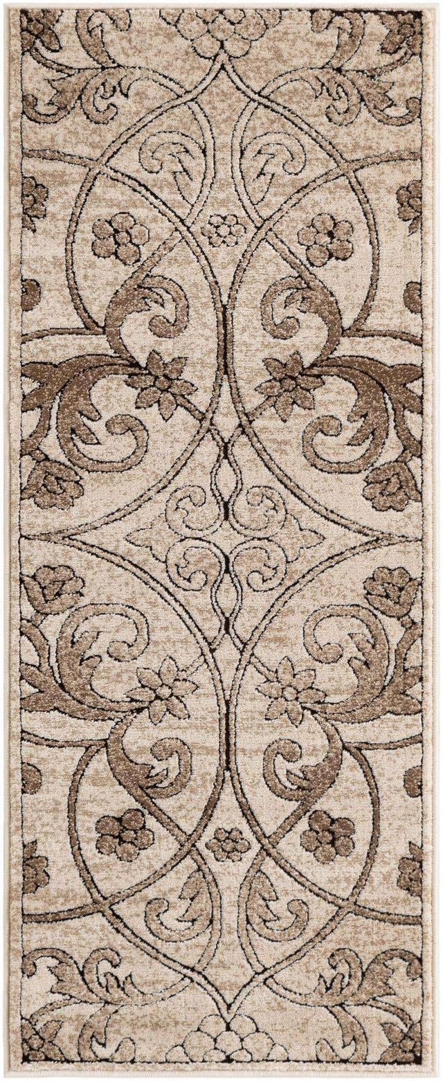 Dark Beige 2' x 5' 1 Rushmore Runner Area Rug 55% Polypropylene & 45% Polyester Durable Quality Carpet for Indoor Home Decorating for Sale at Rug Engine