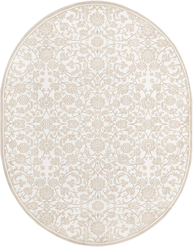 Snow White 7' 1 x 10' Rushmore Oval Area Rug 55% Polypropylene & 45% Polyester Durable Quality Carpet for Indoor Home Decorating for Sale at Rug Engine