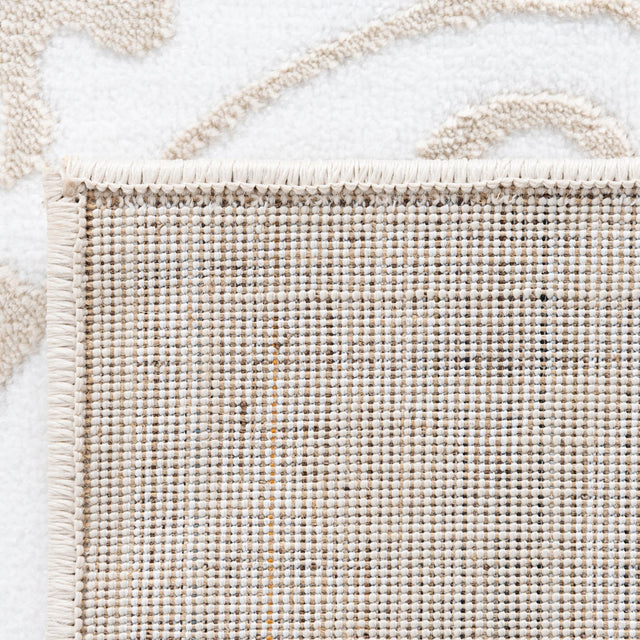 Snow White 7' 10 x 7' 10 Hermitage Octagon Area Rug 55% Polypropylene & 45% Polyester Easy Clean Stain-Resistant Carpet for Living, Office, Dorm Rooms for Sale at Rug Engine