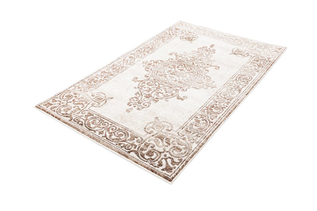 Chocolate Brown 3' 3 x 5' 3 Hermitage Rectangle Area Rug 55% Polypropylene & 45% Polyester Easy Clean Stain-Resistant Carpet for Living, Office, Dorm Rooms for Sale at Rug Engine