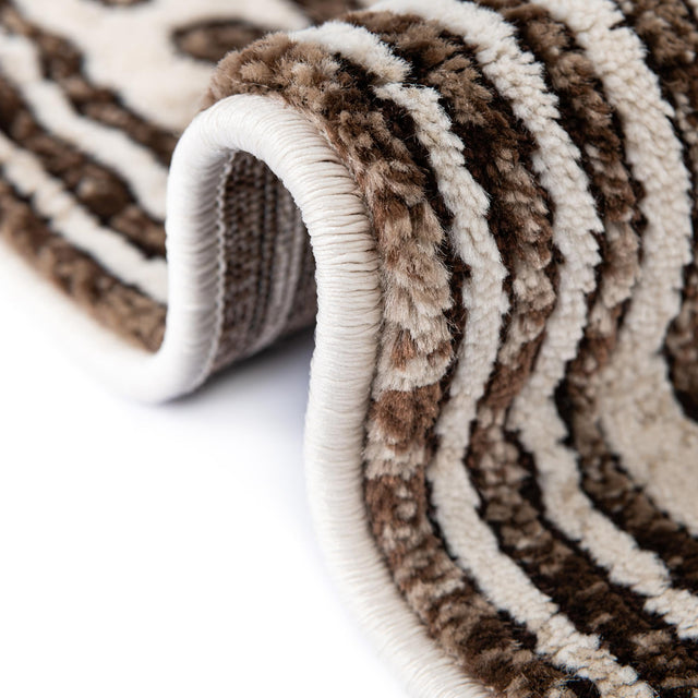 Chocolate Brown 6' x 6' Hermitage Round Area Rug 55% Polypropylene & 45% Polyester Easy Clean Stain-Resistant Carpet for Living, Office, Dorm Rooms for Sale at Rug Engine
