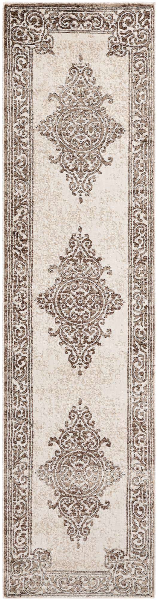 Chocolate Brown 2' x 8' Hermitage Runner Area Rug 55% Polypropylene & 45% Polyester Easy Clean Stain-Resistant Carpet for Living, Office, Dorm Rooms for Sale at Rug Engine