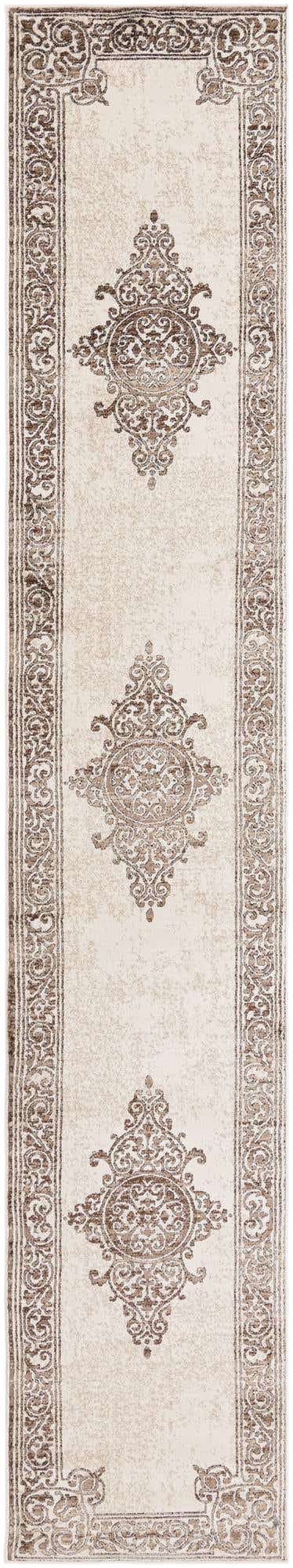 Chocolate Brown 2' 6 x 14' Hermitage Runner Area Rug 55% Polypropylene & 45% Polyester Easy Clean Stain-Resistant Carpet for Living, Office, Dorm Rooms for Sale at Rug Engine