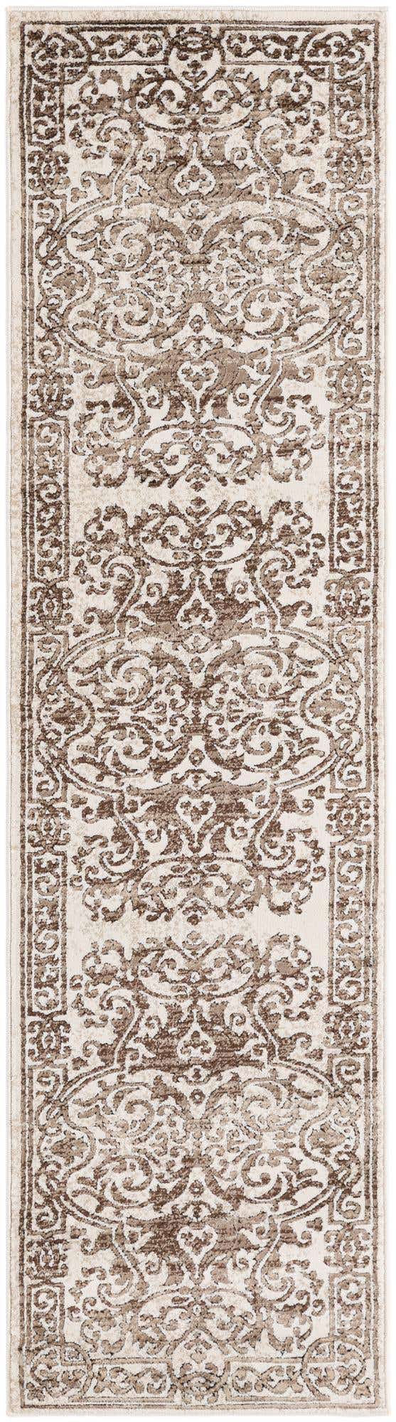 Chocolate Brown 2' x 8' Hermitage Runner Area Rug 55% Polypropylene & 45% Polyester Easy Clean Stain-Resistant Carpet for Living, Office, Dorm Rooms for Sale at Rug Engine