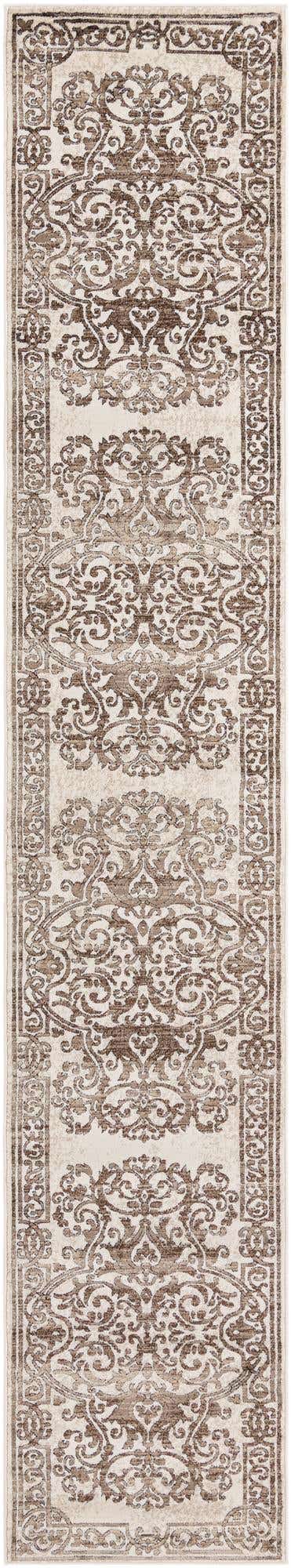Chocolate Brown 2' 6 x 14' Hermitage Runner Area Rug 55% Polypropylene & 45% Polyester Easy Clean Stain-Resistant Carpet for Living, Office, Dorm Rooms for Sale at Rug Engine