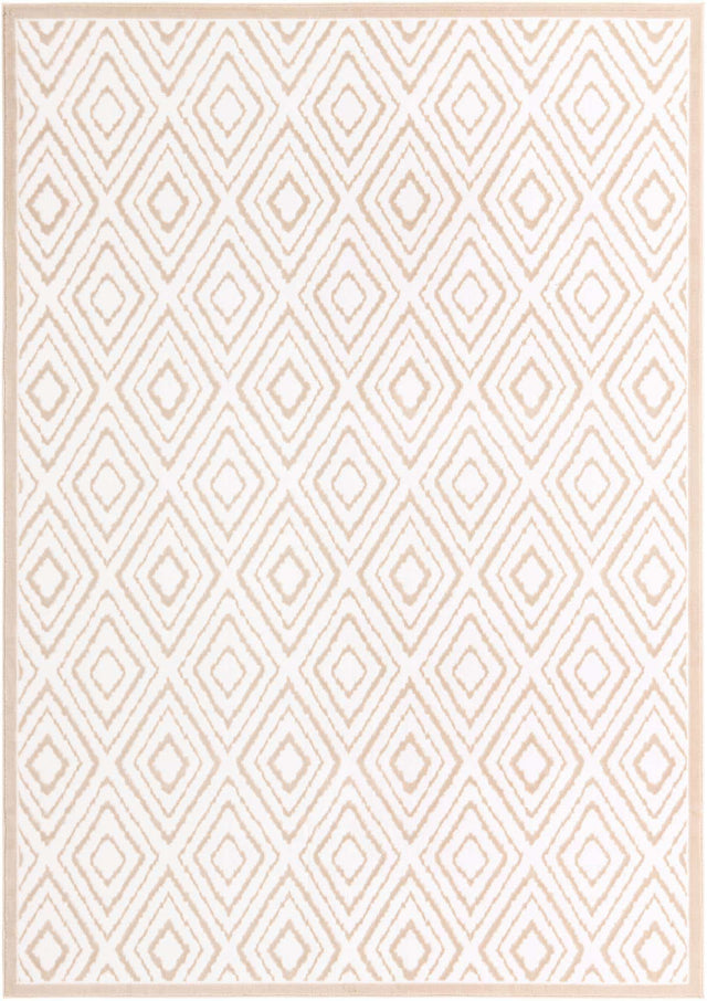Snow White 7' x 10' Hermitage Rectangle Area Rug 55% Polypropylene & 45% Polyester Easy Clean Stain-Resistant Carpet for Living, Office, Dorm Rooms for Sale at Rug Engine