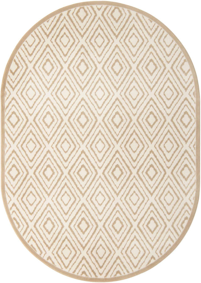 Snow White 7' x 10' Hermitage Oval Area Rug 55% Polypropylene & 45% Polyester Easy Clean Stain-Resistant Carpet for Living, Office, Dorm Rooms for Sale at Rug Engine