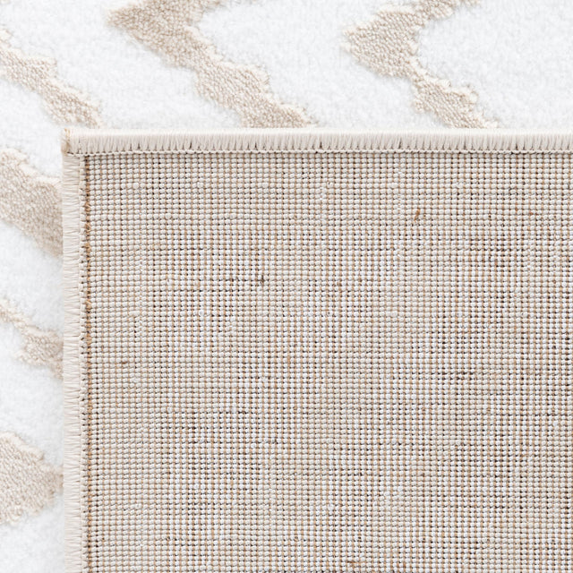 Snow White 5' 3 x 5' 3 Hermitage Octagon Area Rug 55% Polypropylene & 45% Polyester Easy Clean Stain-Resistant Carpet for Living, Office, Dorm Rooms for Sale at Rug Engine