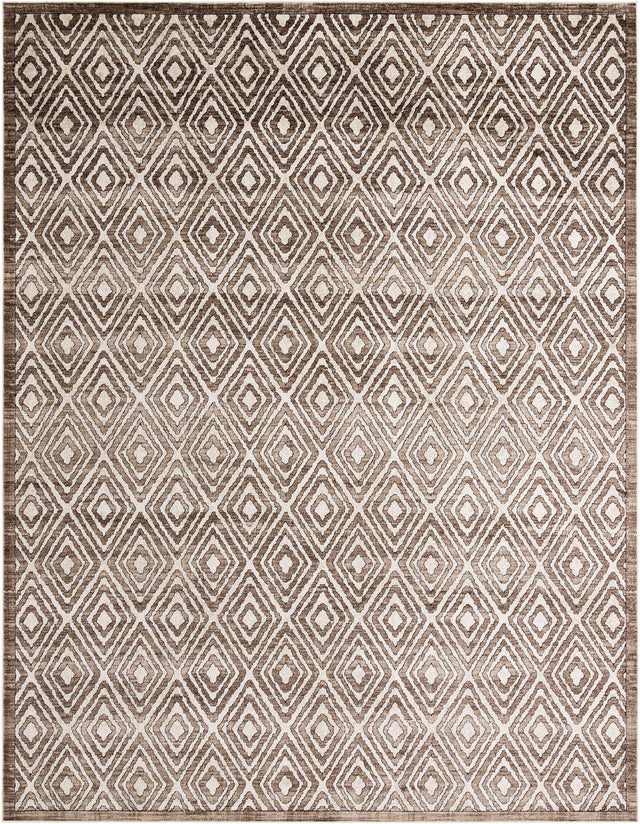 Chocolate Brown 10' 8 x 14' Hermitage Rectangle Area Rug 55% Polypropylene & 45% Polyester Easy Clean Stain-Resistant Carpet for Living, Office, Dorm Rooms for Sale at Rug Engine