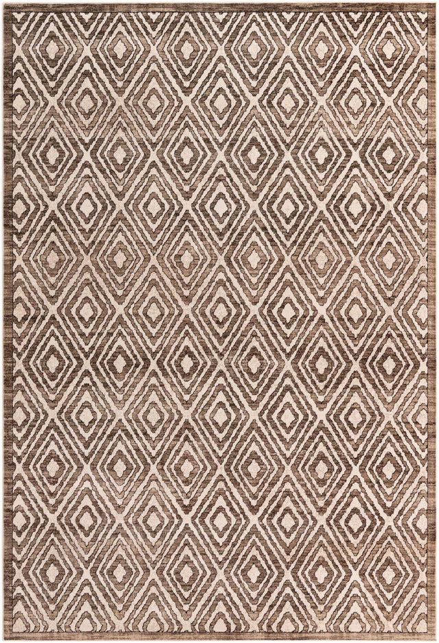 Chocolate Brown 7' 10 x 11' 6 Hermitage Rectangle Area Rug 55% Polypropylene & 45% Polyester Easy Clean Stain-Resistant Carpet for Living, Office, Dorm Rooms for Sale at Rug Engine