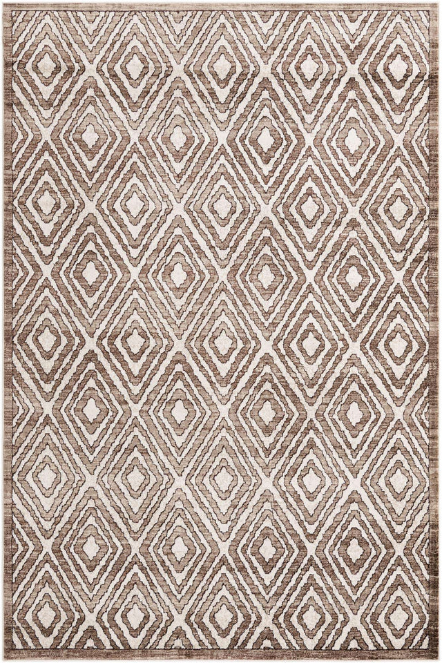 Chocolate Brown 6' x 9' Hermitage Rectangle Area Rug 55% Polypropylene & 45% Polyester Easy Clean Stain-Resistant Carpet for Living, Office, Dorm Rooms for Sale at Rug Engine